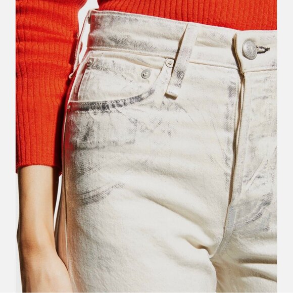 Rag & Bone Maya High Rise Ankle Slim Jeans in Moonshine - Picture 4 of 9